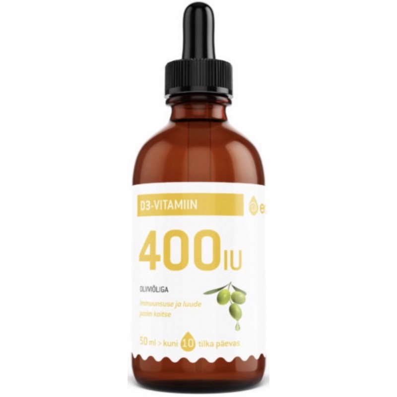 Ecosh D3 Vitamiin oliiviõli perele 400IU tilk, 50 ml